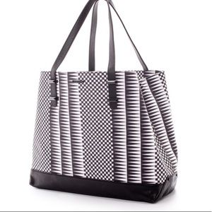 Rebecca Minkoff Black & White Checkered Tote Bag